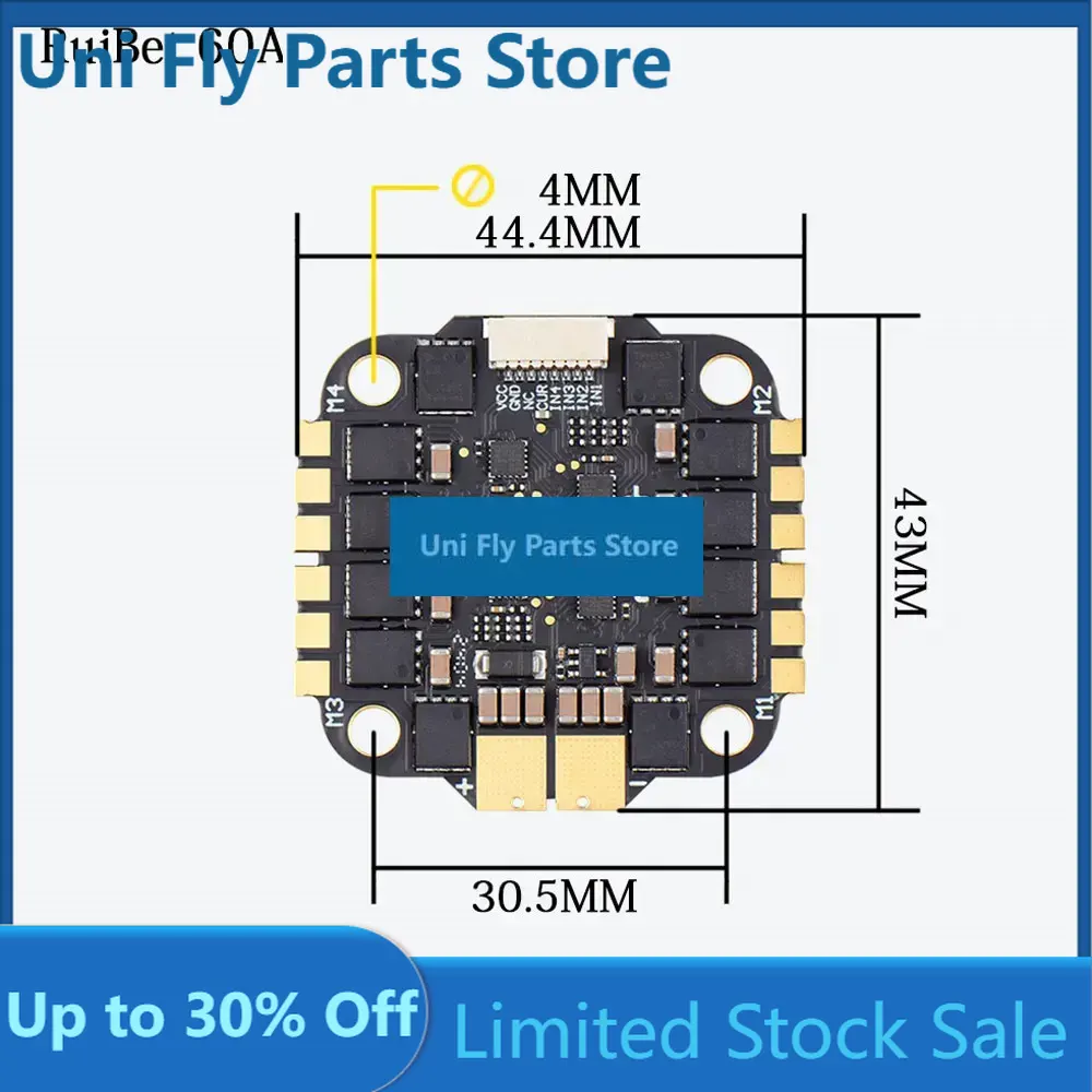 Fpv Flight Controller F7 Stack 60A - Contrôleur de vol double UniFlyJHEMCU F7
