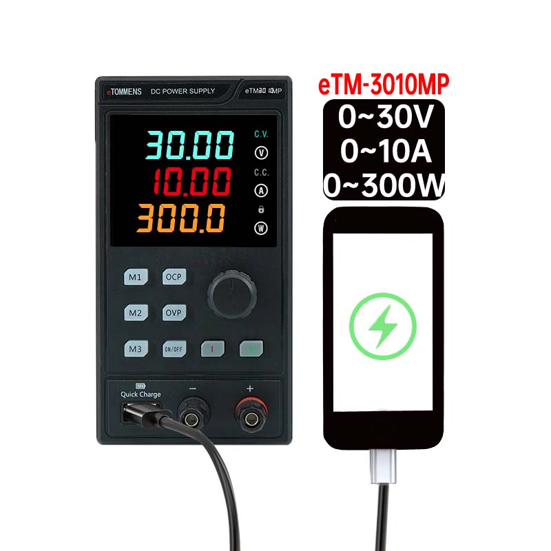 Programmable Dc Power Supply 30V 10A - ETOMMENS 30V 10A 300W ETM-3010MP alimentation