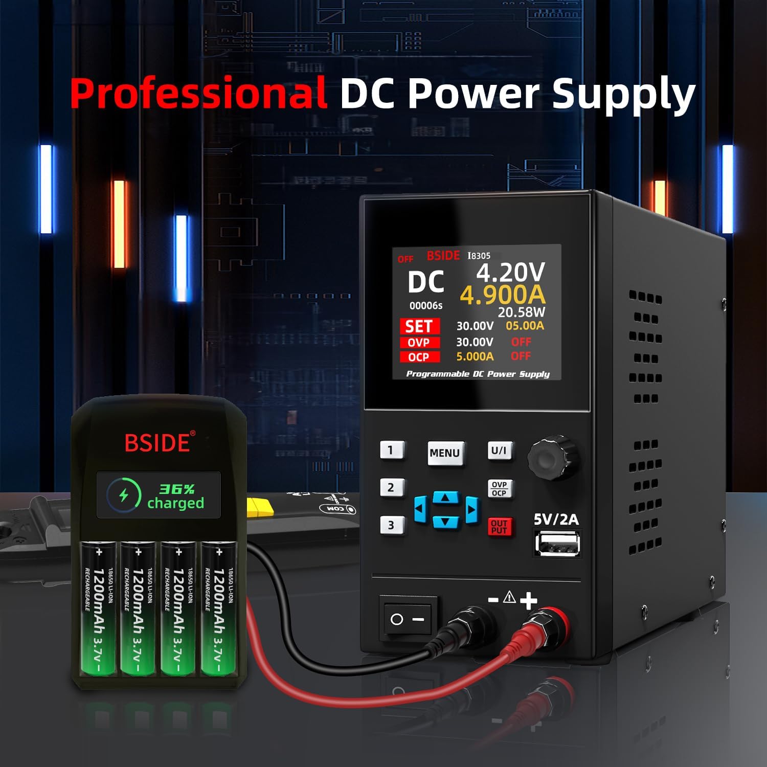 BSIDE – alimentation régulée e - Programmable Dc Power Supply 30V 10A avis et prix