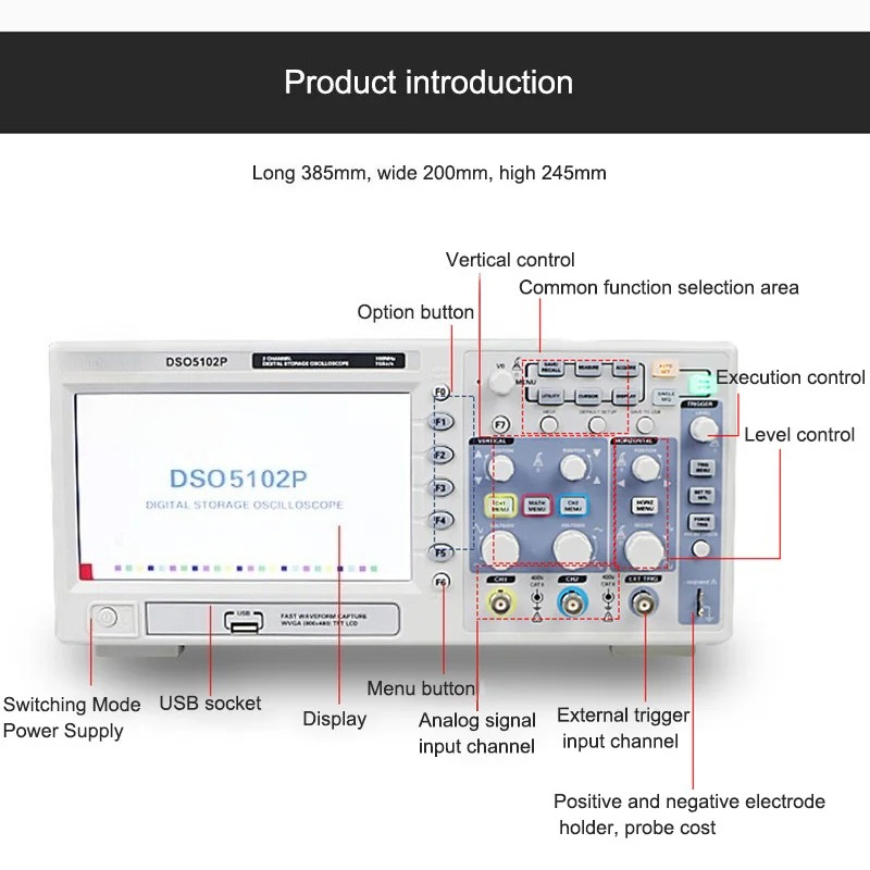 Oscilloscope numérique Hantek  - Digital Storage Oscilloscope 100Mhz avis et prix