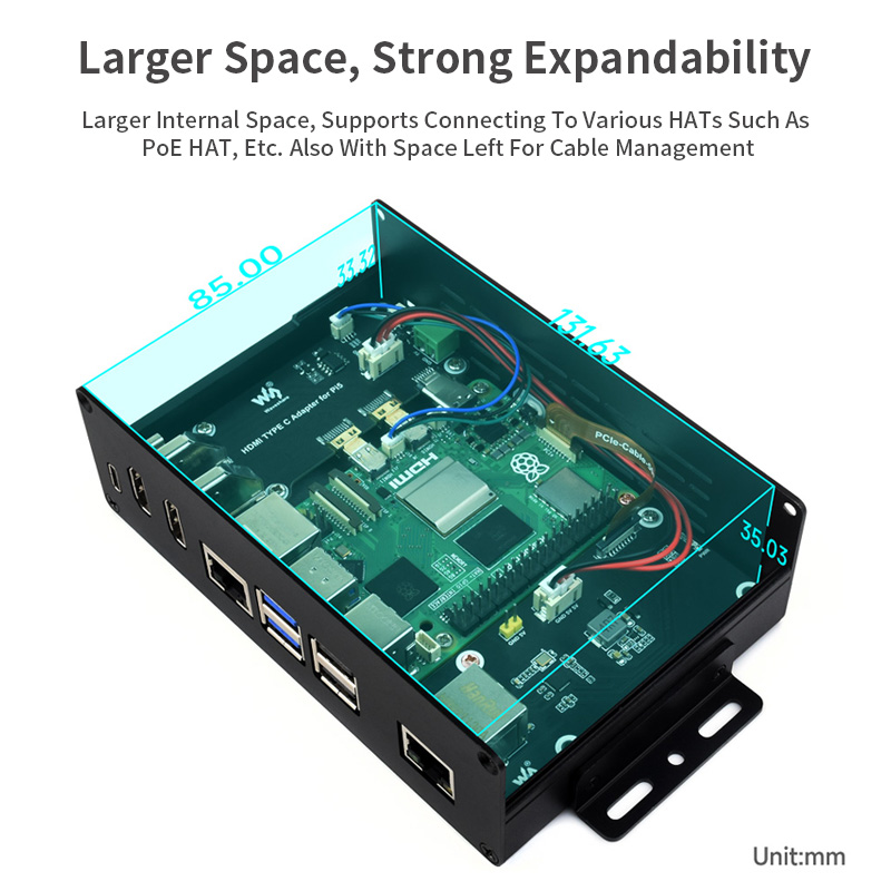 Boîtier en alliage d'aluminium - Raspberry Pi 5 8Gb Kit avis et prix